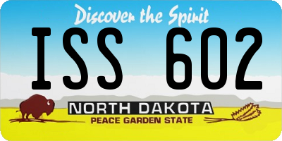 ND license plate ISS602