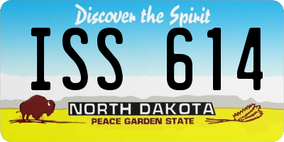 ND license plate ISS614