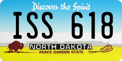 ND license plate ISS618