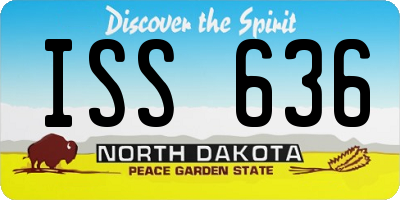 ND license plate ISS636