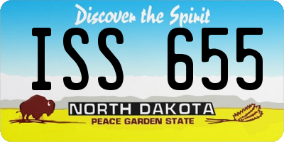 ND license plate ISS655