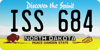 ND license plate ISS684