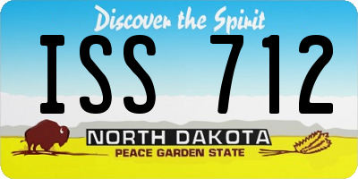 ND license plate ISS712