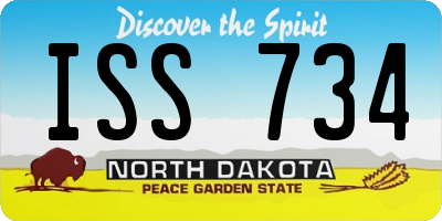 ND license plate ISS734
