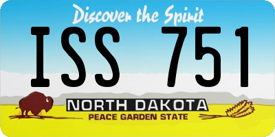 ND license plate ISS751