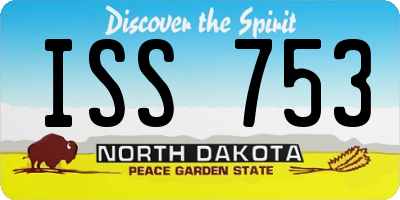 ND license plate ISS753