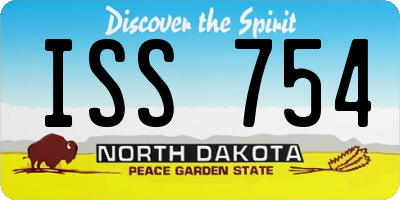 ND license plate ISS754