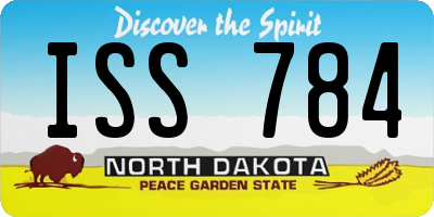 ND license plate ISS784