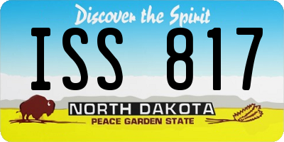 ND license plate ISS817