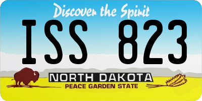 ND license plate ISS823