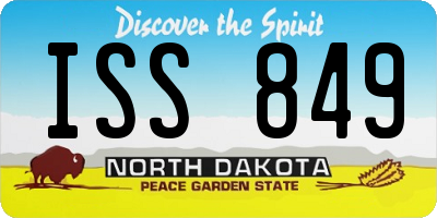 ND license plate ISS849