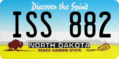 ND license plate ISS882