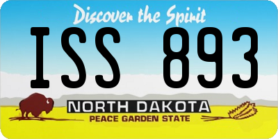 ND license plate ISS893