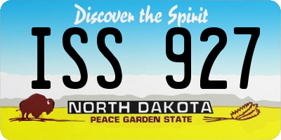 ND license plate ISS927