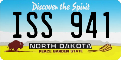 ND license plate ISS941