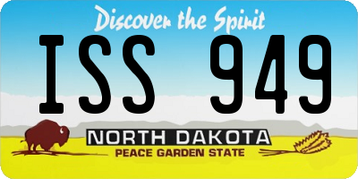 ND license plate ISS949