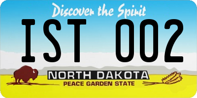 ND license plate IST002
