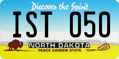 ND license plate IST050
