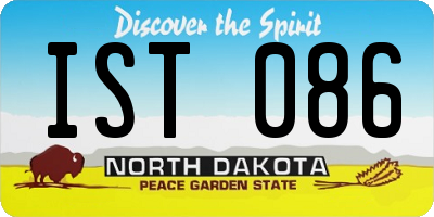 ND license plate IST086