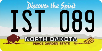 ND license plate IST089