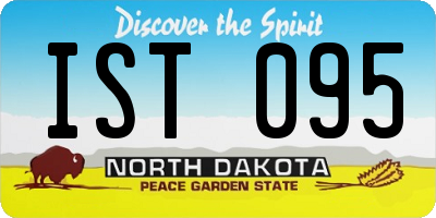 ND license plate IST095
