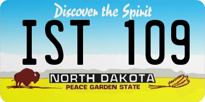 ND license plate IST109