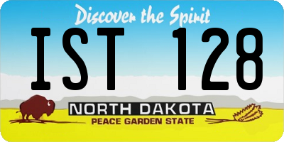 ND license plate IST128