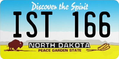 ND license plate IST166