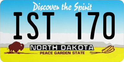 ND license plate IST170