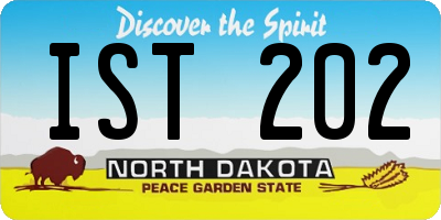 ND license plate IST202