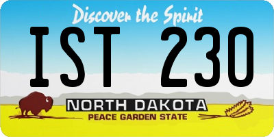 ND license plate IST230