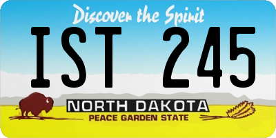 ND license plate IST245