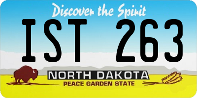 ND license plate IST263