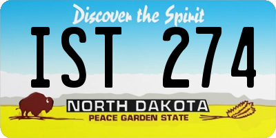 ND license plate IST274