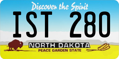 ND license plate IST280