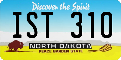 ND license plate IST310