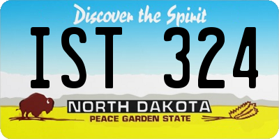 ND license plate IST324