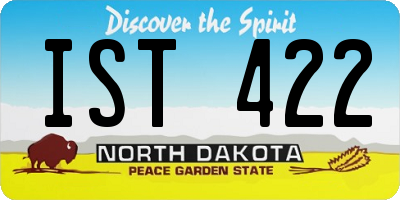 ND license plate IST422