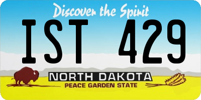 ND license plate IST429