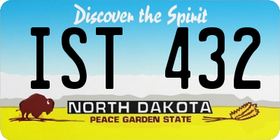 ND license plate IST432