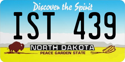 ND license plate IST439