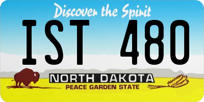 ND license plate IST480