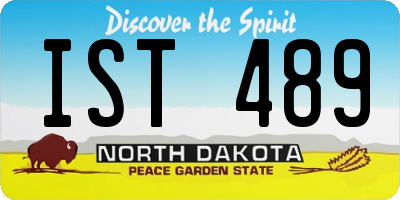 ND license plate IST489