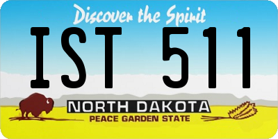 ND license plate IST511