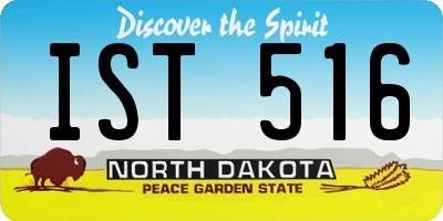ND license plate IST516