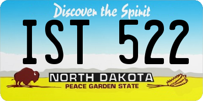 ND license plate IST522
