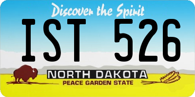 ND license plate IST526