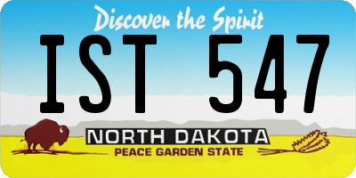 ND license plate IST547