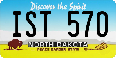 ND license plate IST570