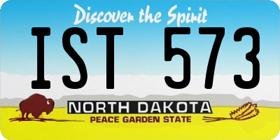 ND license plate IST573